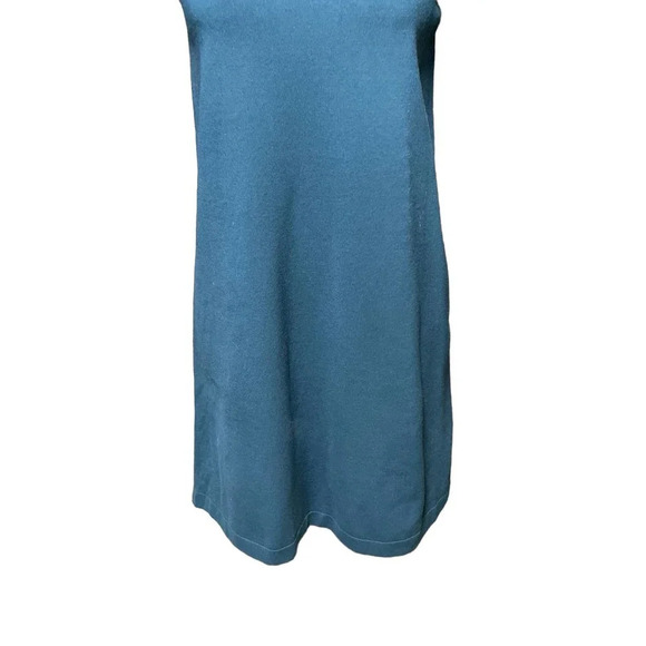 Theory Empire Prosecco Knit Short Sleeve Dress Blue Green Size Small - Picture 4 of 8